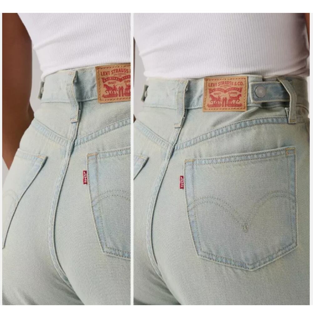 Levi's Women's Cinch Baggy Jeans 31x31 High Rise NWT On Blast Light Wash